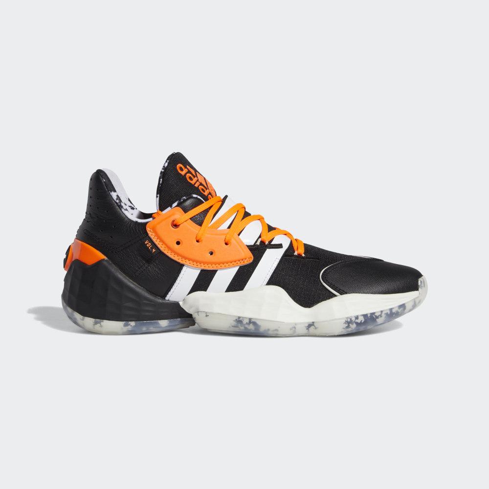 Adidas Daniel Patrick x Harden Vol. 4 Férfi Kosárlabda Cipő Fekete/Fehér/Narancssárga Akció 136578-N